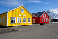 A couple of the colorful buildings in Siglufjordur, our favorite town.