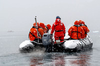 The zodiacs offered transportation to the peninsula and among the icebergs each day.